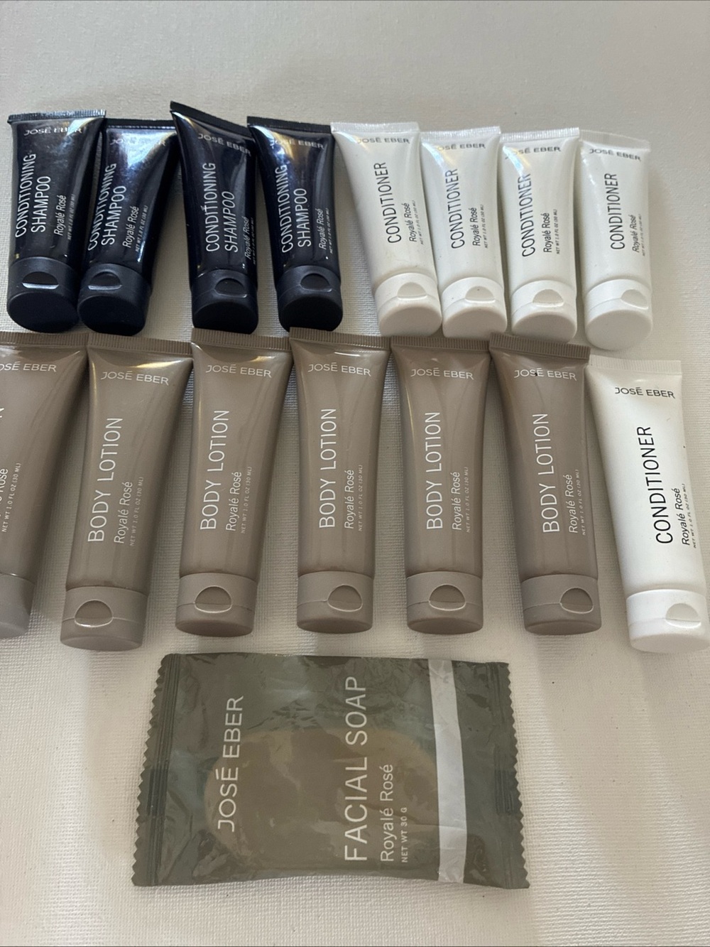 José Eber Men's Grooming Set of 16 Travel Size Lotions Shampoos Conditioners